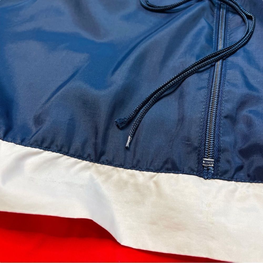 Vtg 70s 80s adidas Windbreaker 1/4 Zip Jacket, Anorak Pocket Hooded Lightweight - Picture 8 of 11